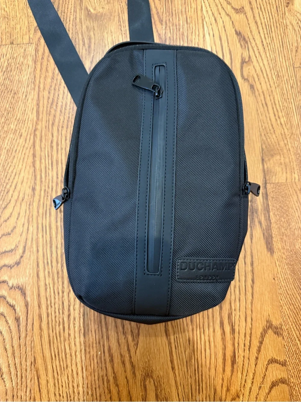 Black Men's Crossbody Messenger Bag - Sleek Everyday Sling